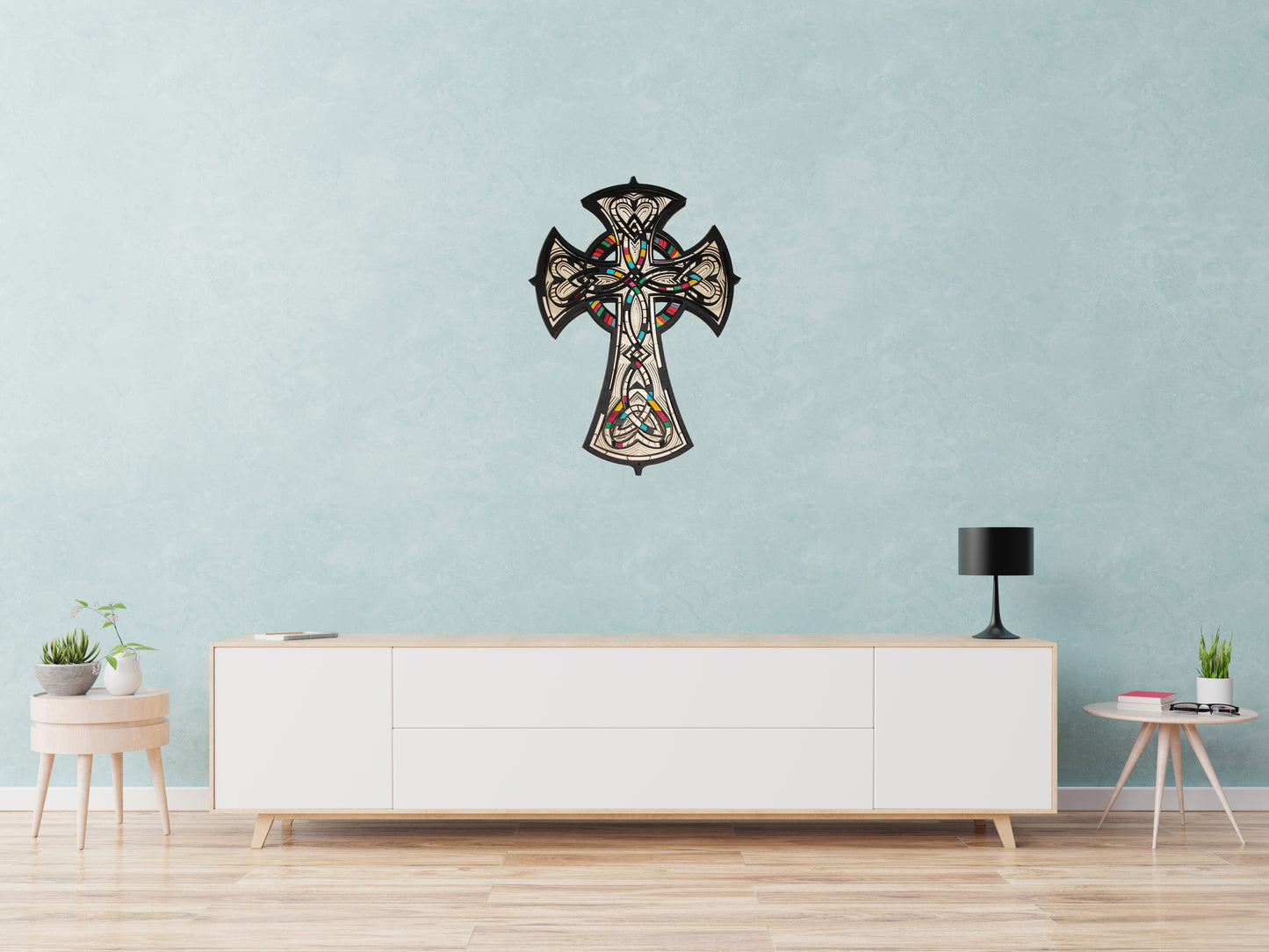 Crucea celtică - mandala din lemn