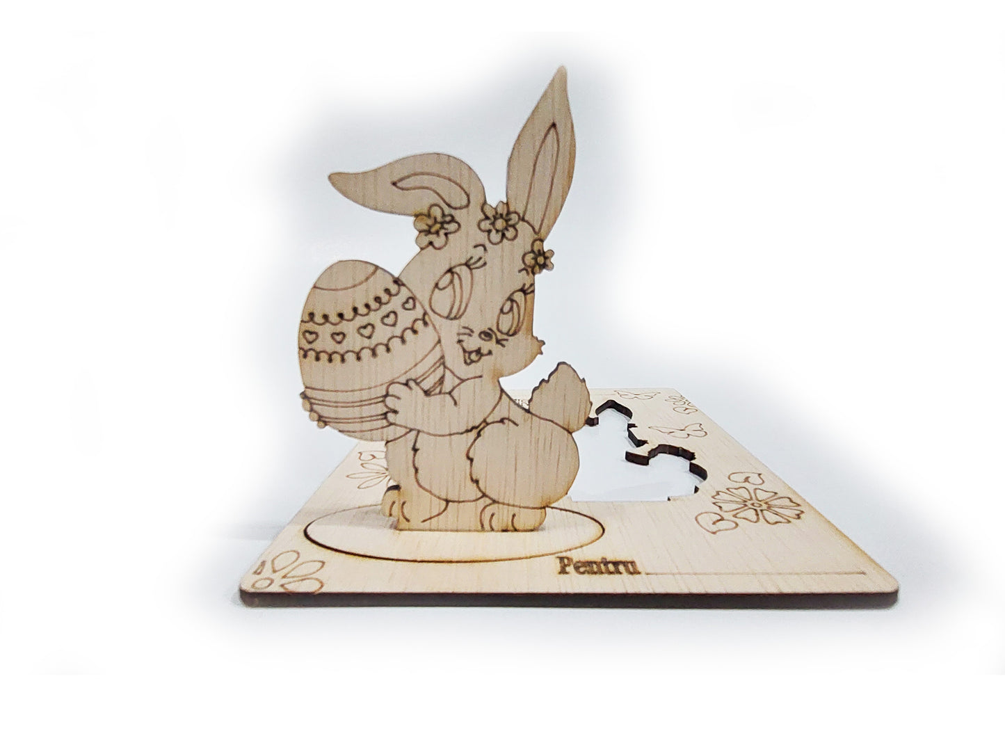 Card cu iepuraș de Paște- Ea