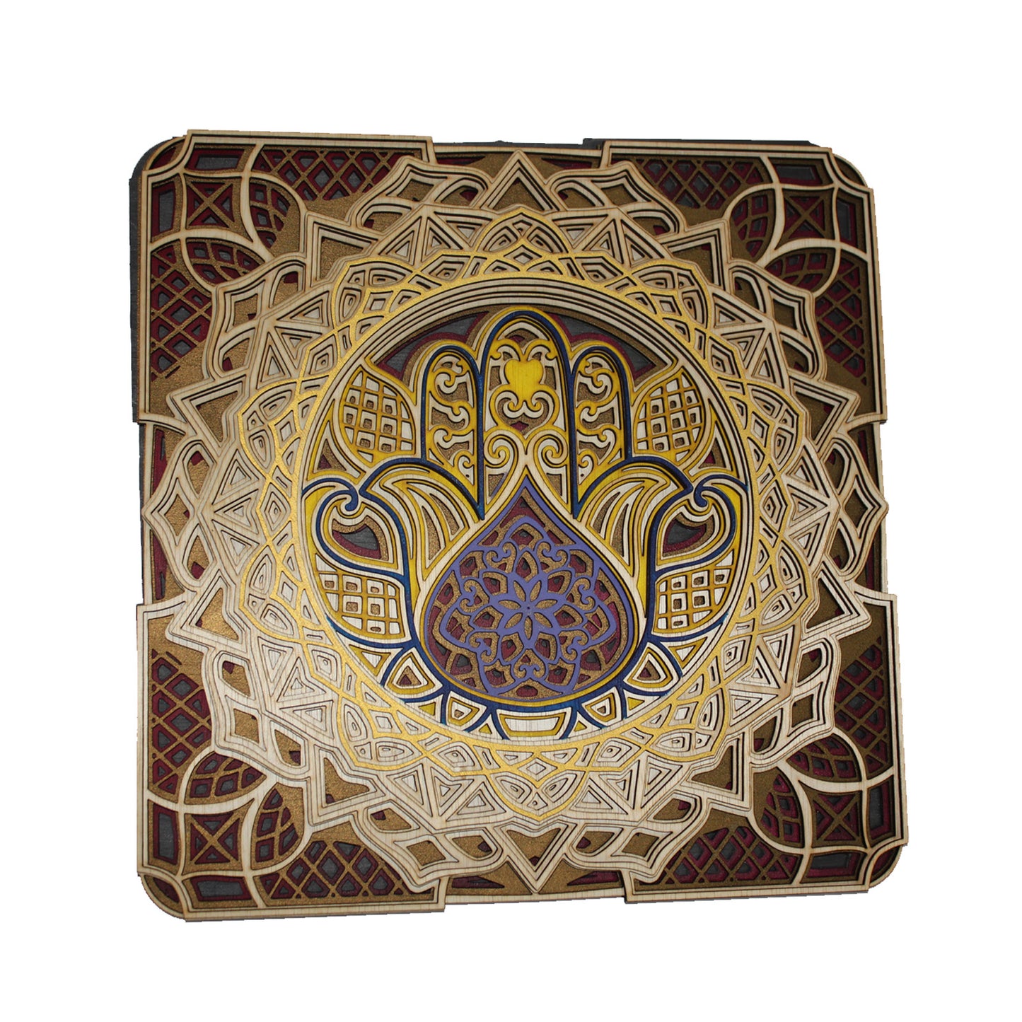 Mâna lui Buddha - mandala din lemn