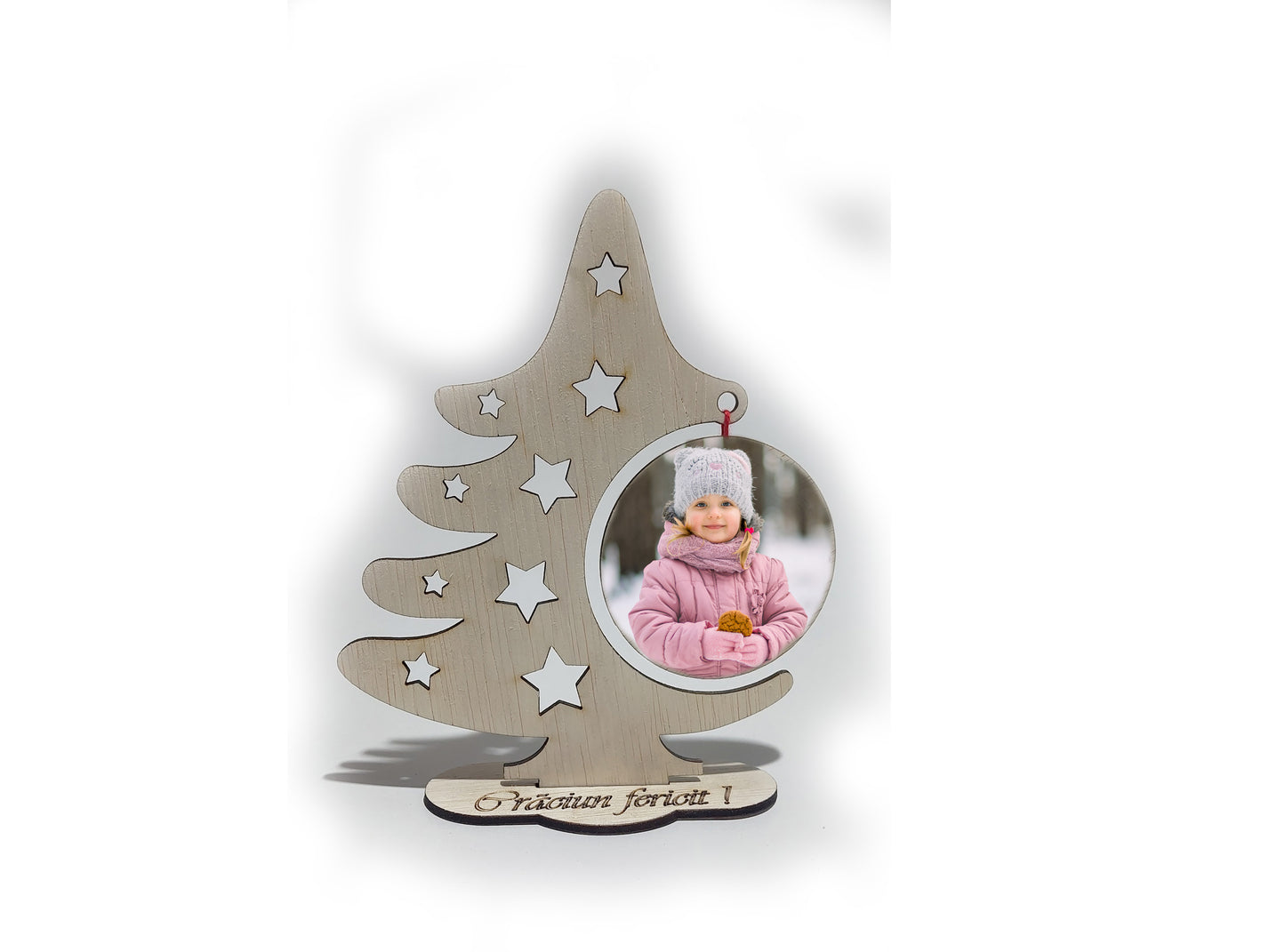 Brad de Crăciun cu poza ta - 18x15,5 cm