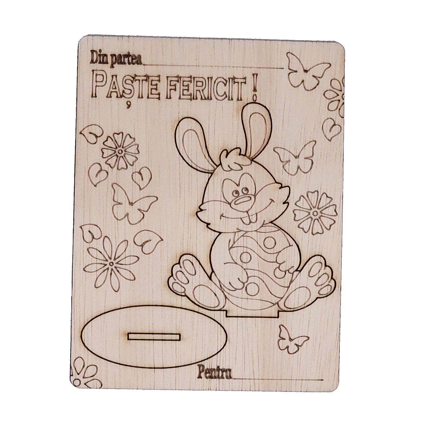 Card cu iepuraș de Paște- El