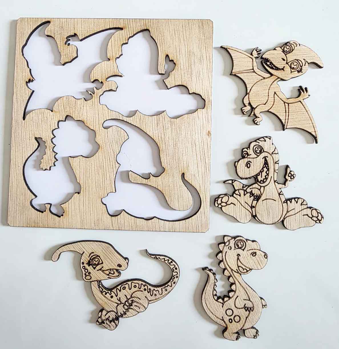 Set de 4 figurine pentru colorat - Donozauri 2