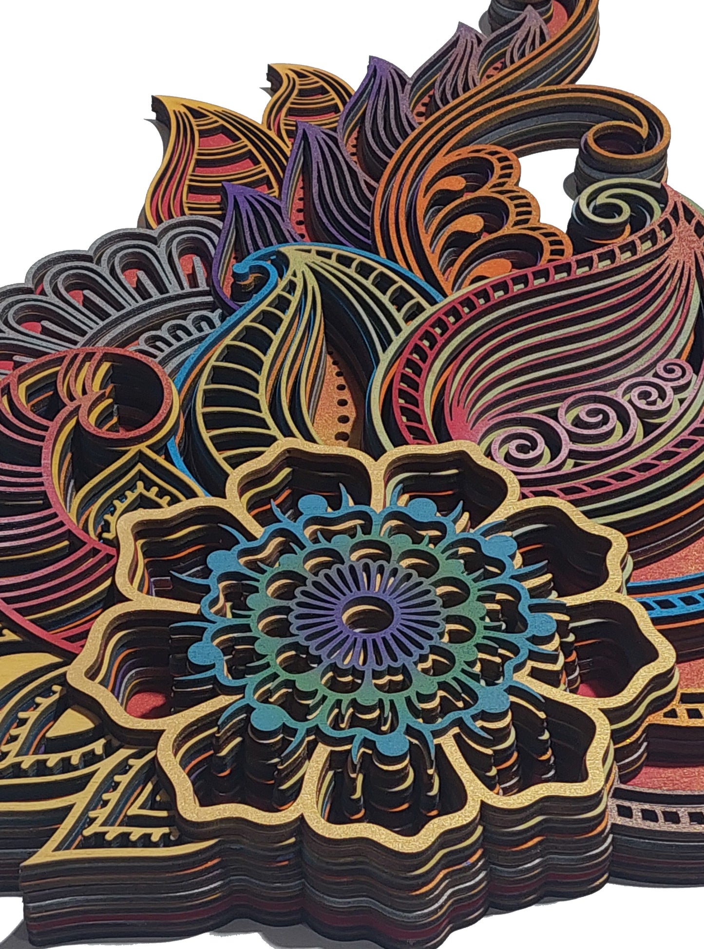 Flame - mandala din lemn