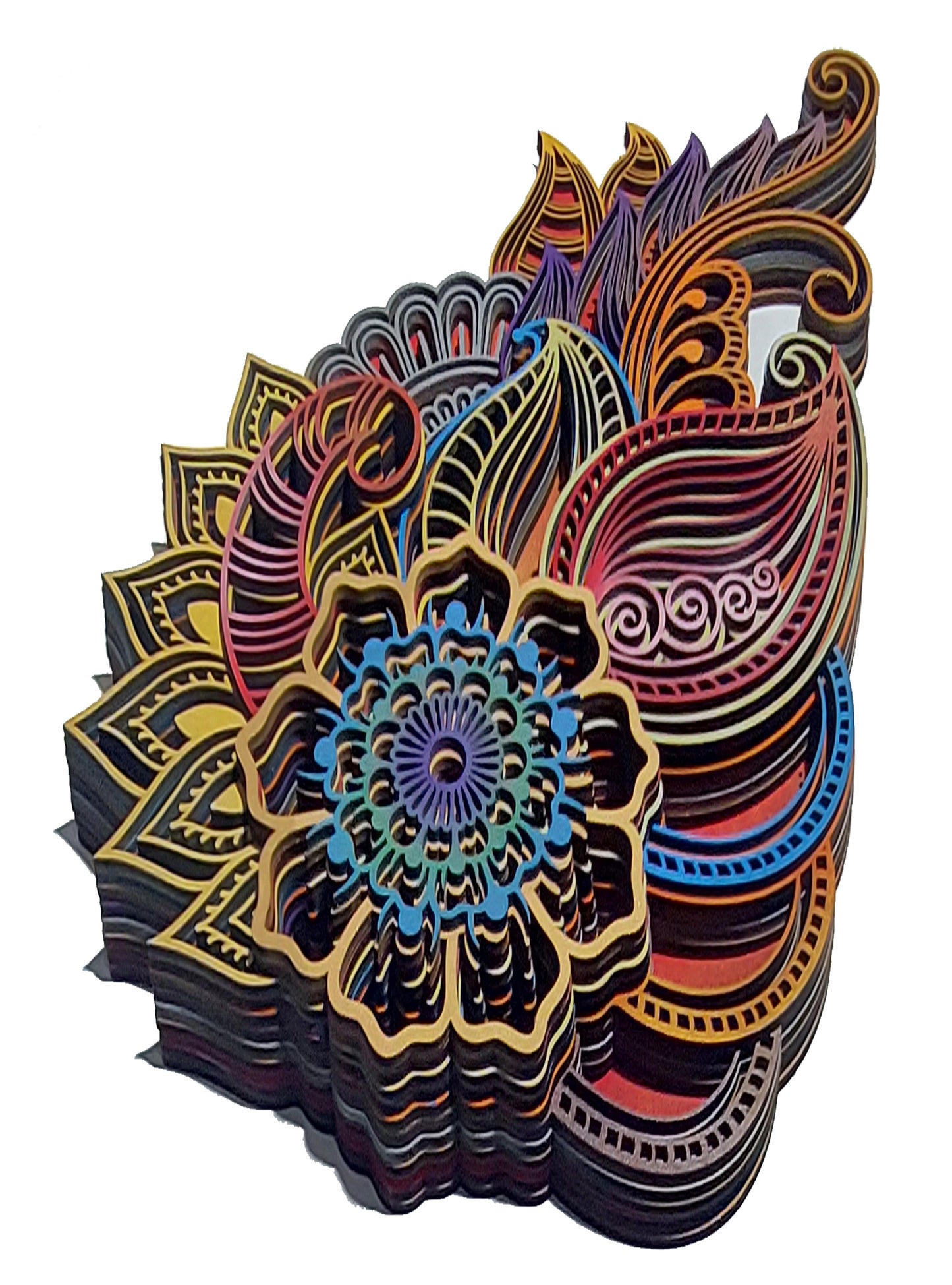 Flame - mandala din lemn