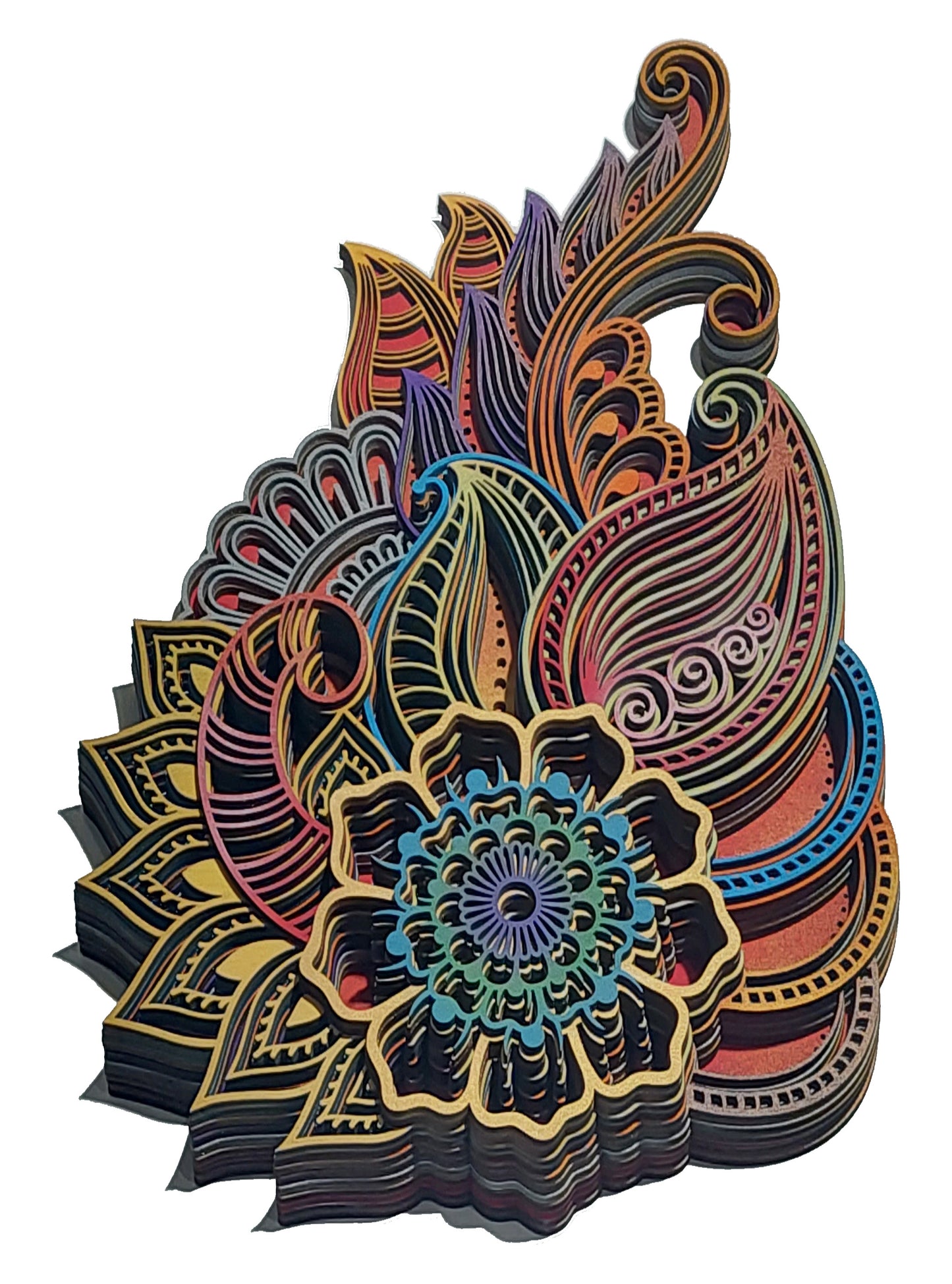 Flame - mandala din lemn