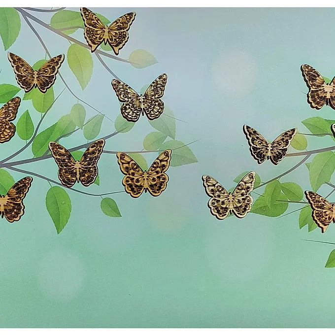 Set de 24 fluturi decorativi