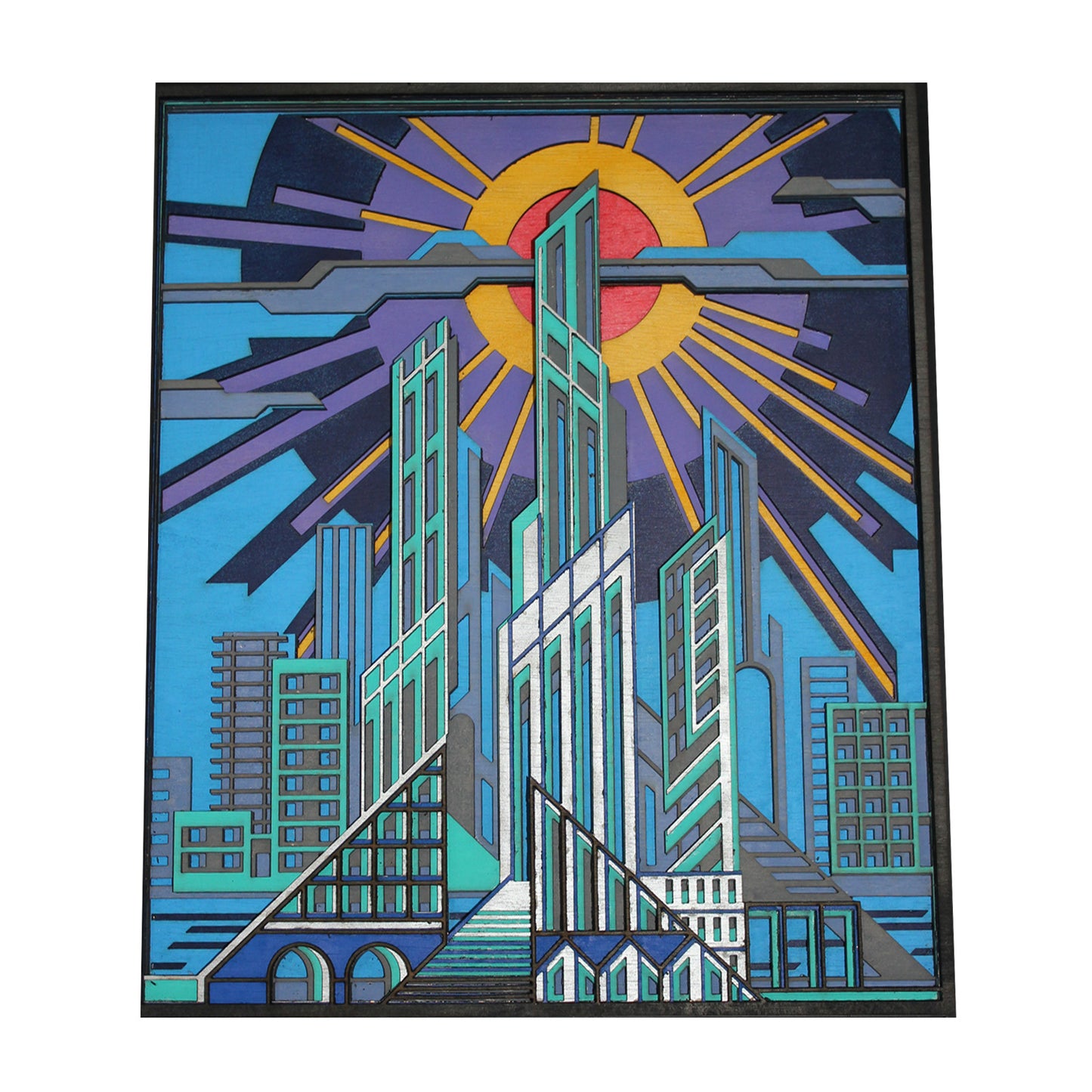 GeoCity - mandala din lemn