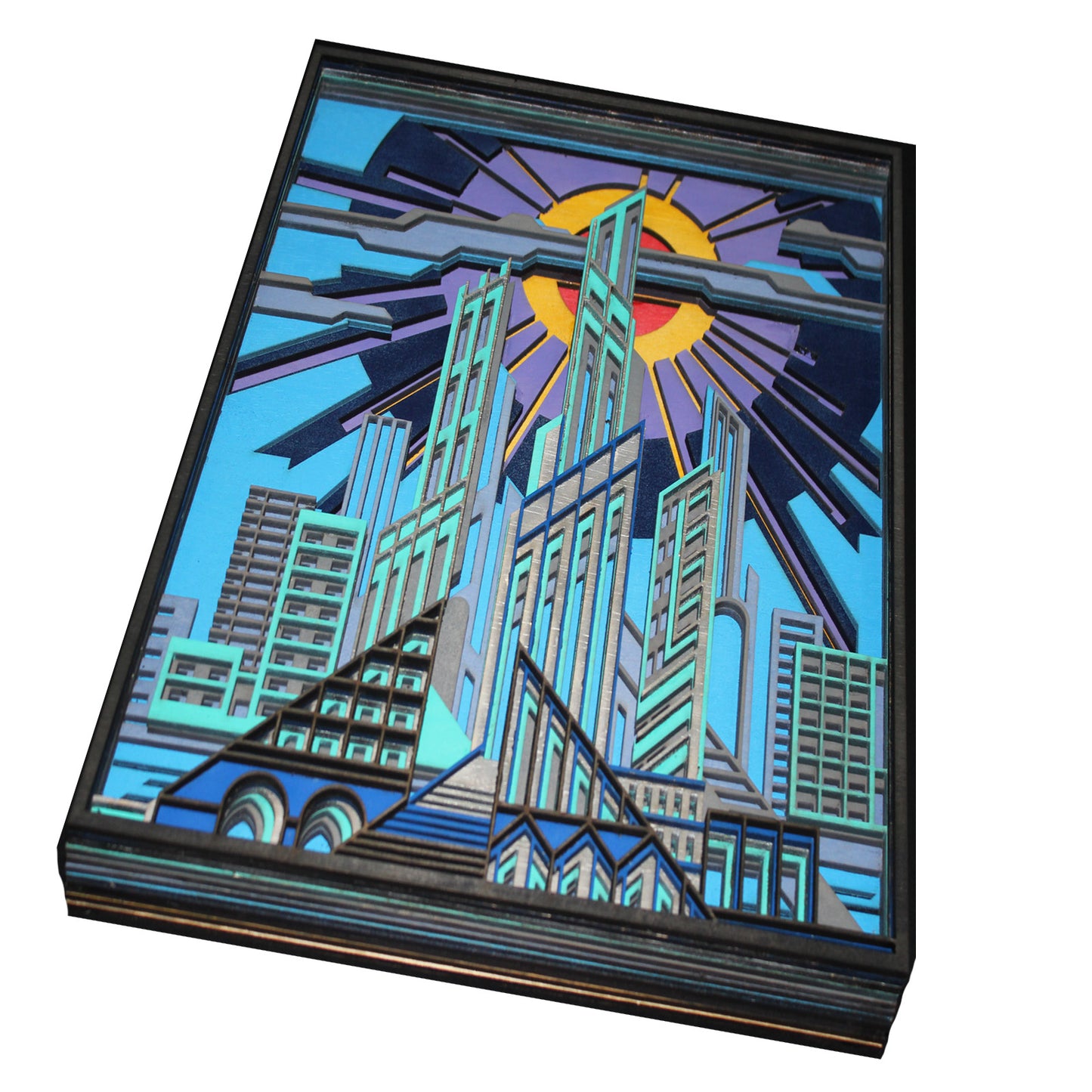 GeoCity - mandala din lemn