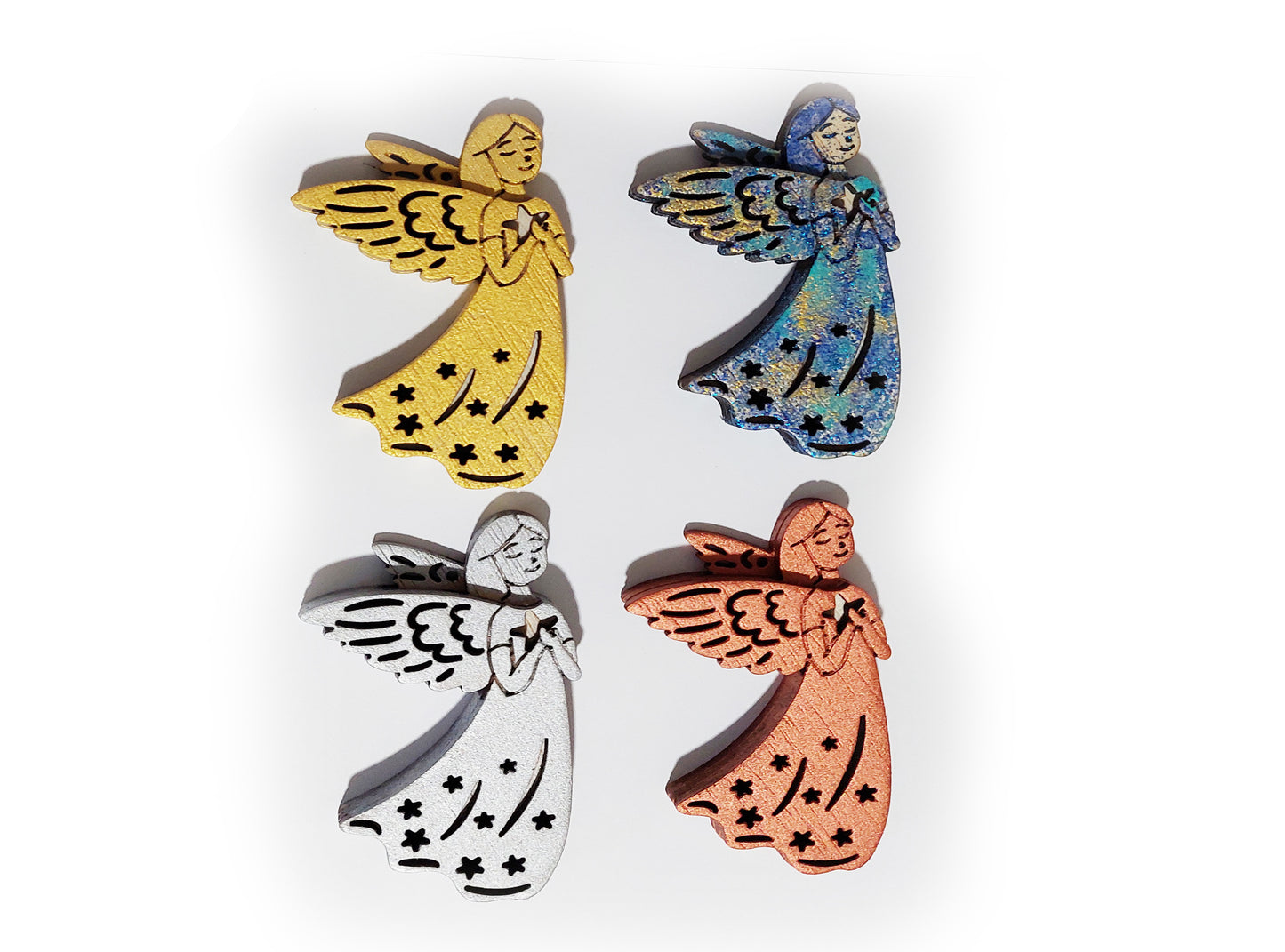 Set de 4 îngerași  8,5x6x9 cm