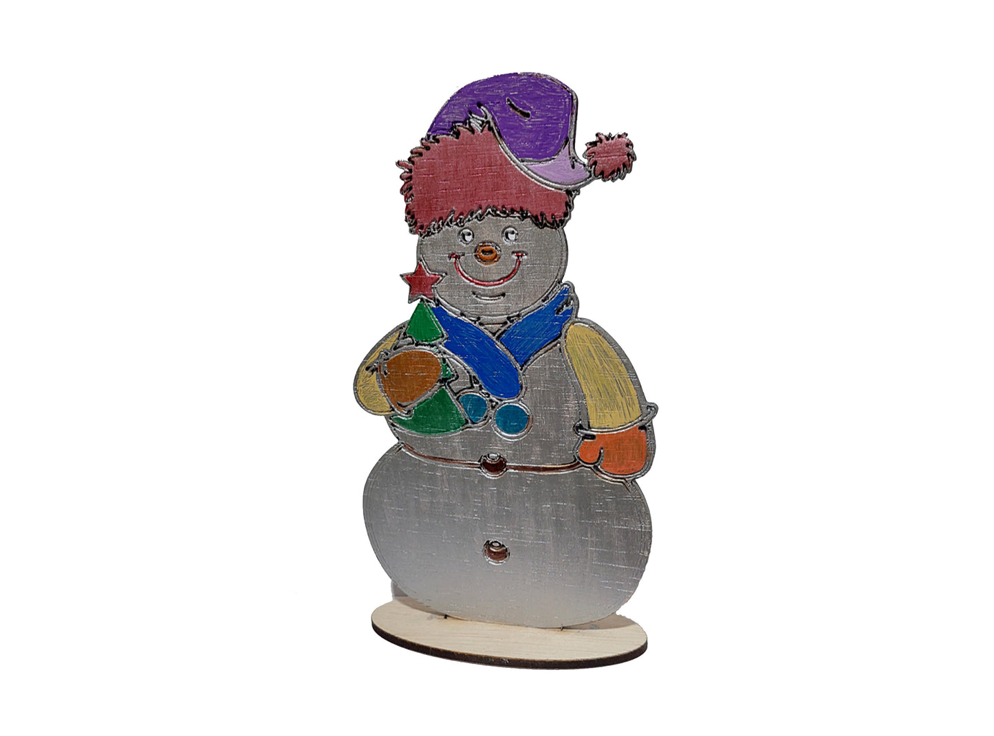 Om de zăpadă pentru colorat 17x10 cm