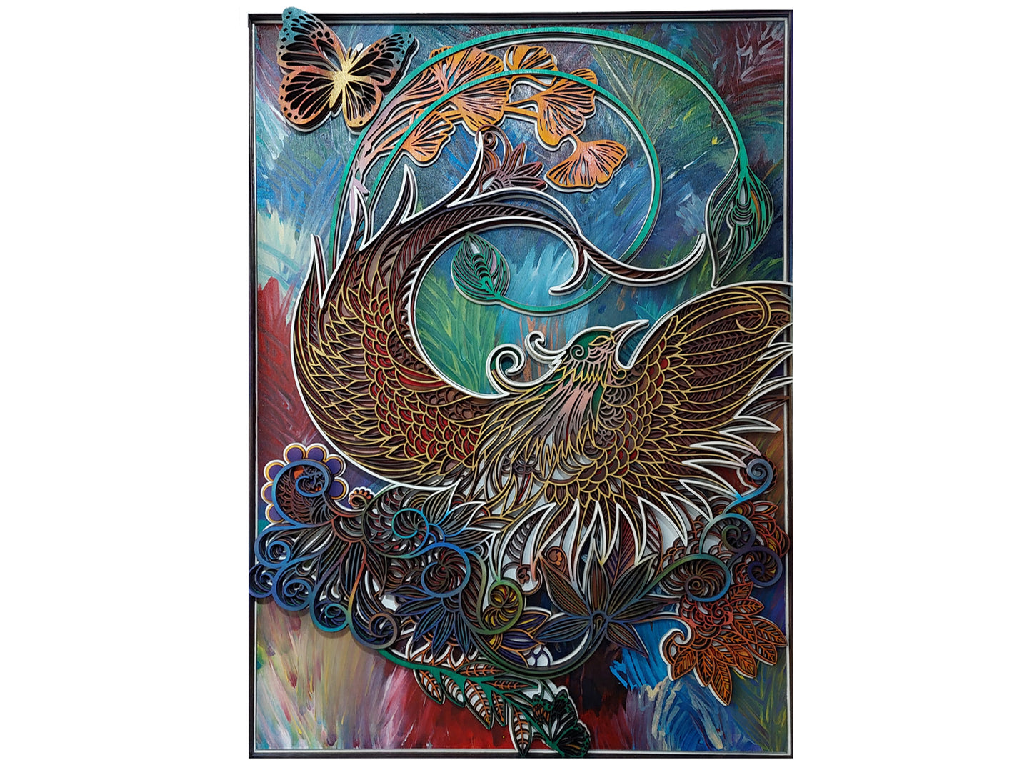 Pasărea Paradisului - mandala din lemn