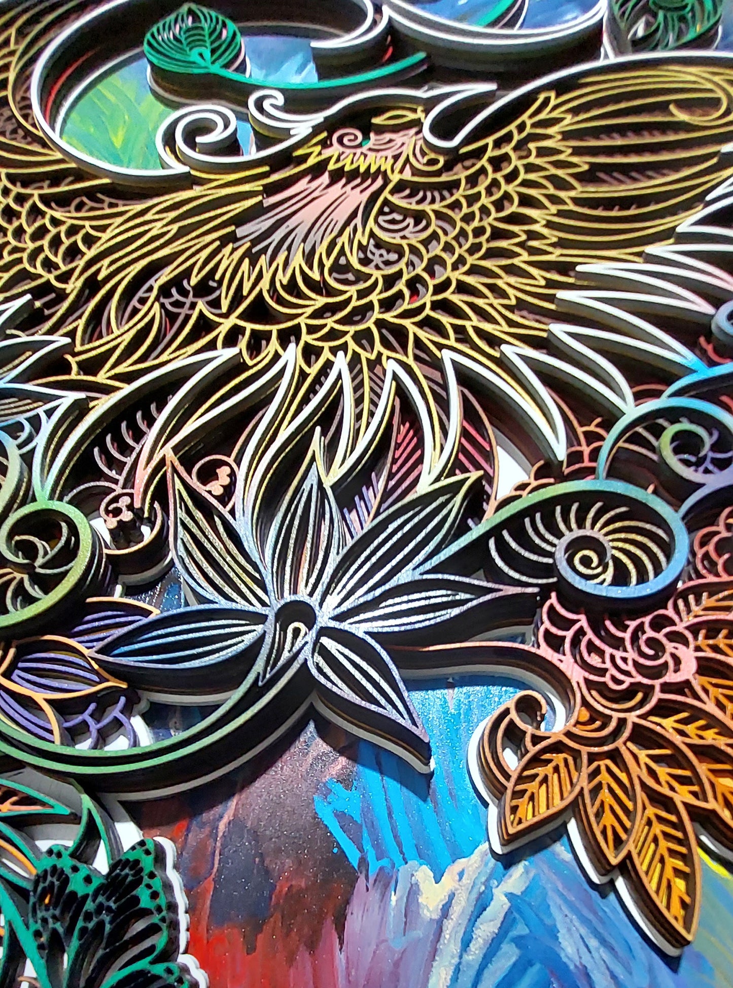 Pasărea Paradisului - mandala din lemn