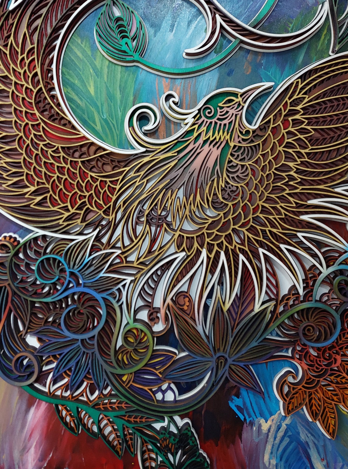 Pasărea Paradisului - mandala din lemn