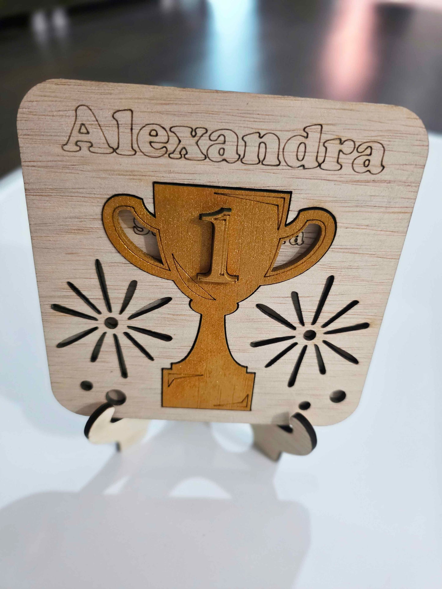 Plachetă cu dedicație personalizabilă Cupă Nr.1