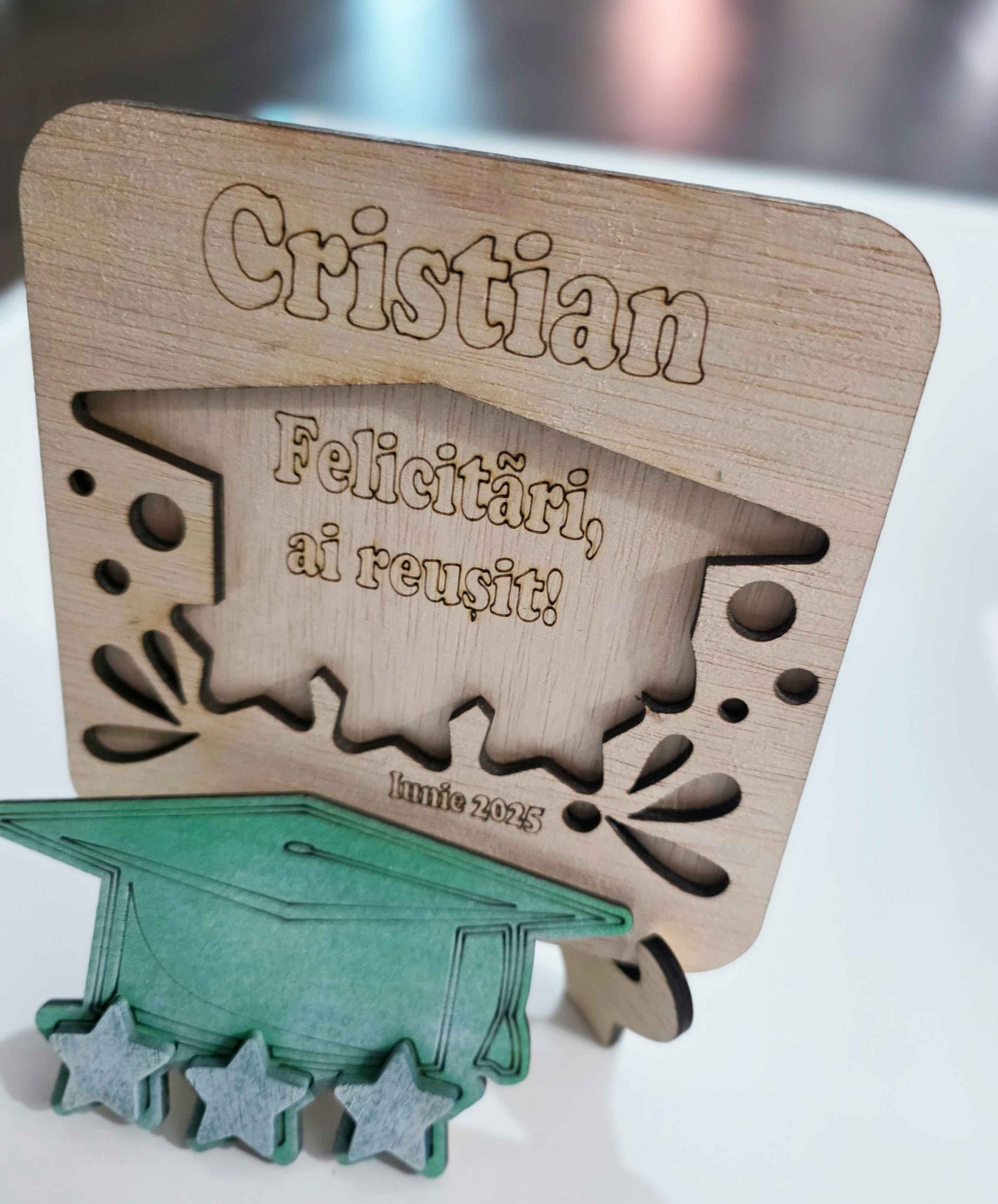 Plachetă cu dedicație personalizată -Tocă