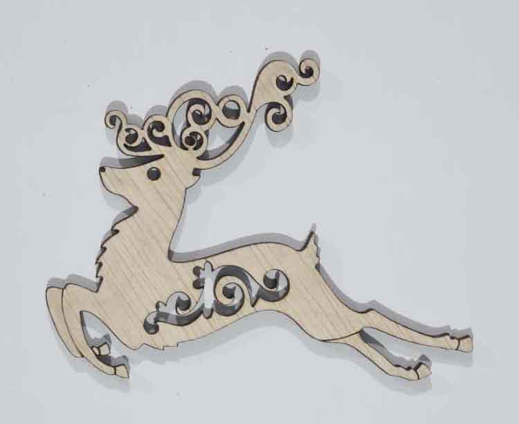 Ren de Crăciun 14x 11 cm- decorațiune pentru agățat în bradul de Crăciun