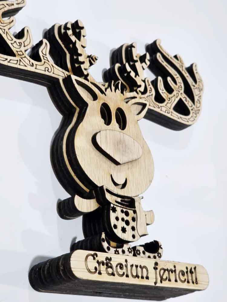 Statuetă multi-strat Rudolph 22x18x3,6 mm