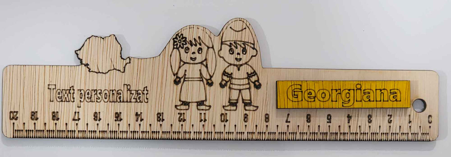 Riglă din placaj 20 cm - Copii