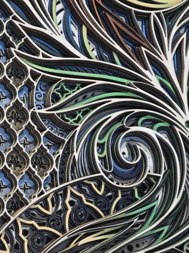 Spring - mandala din lemn