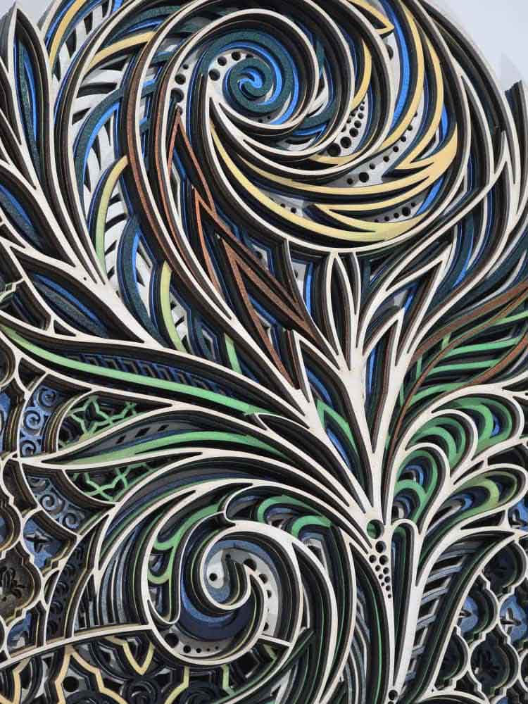 Spring - mandala din lemn