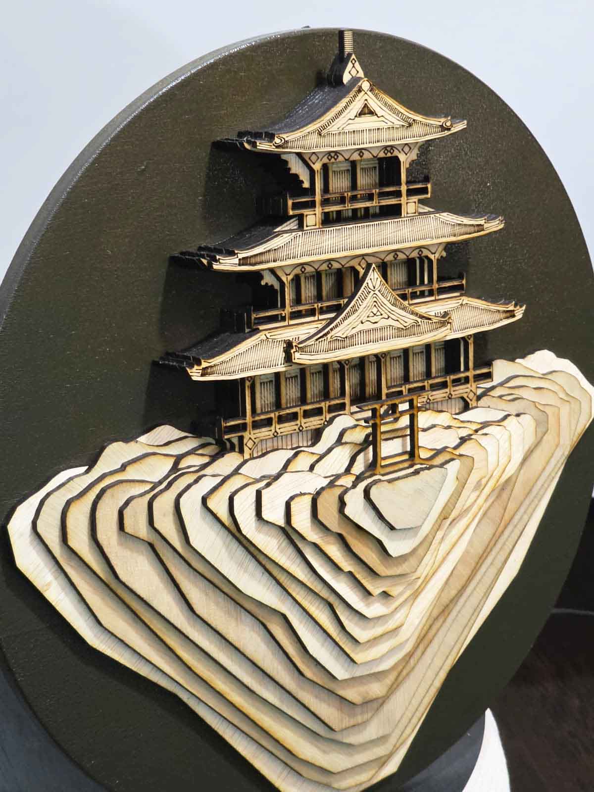 Templu japonez - mandala din lemn