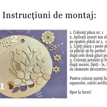 Set decorativ - Mandală floare 3D