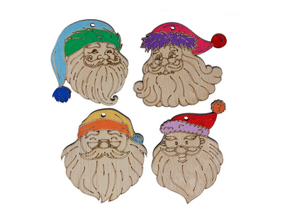 Set de 4 figurine Moș Crăciun 10x8 cm