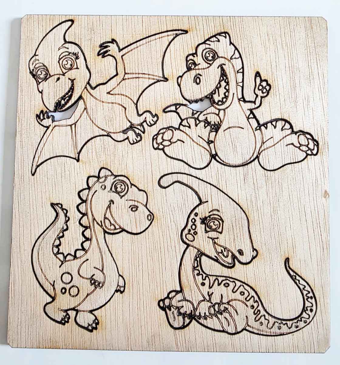 Set de 4 figurine pentru colorat - Donozauri 2