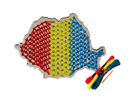 Harta României - set de cusut
