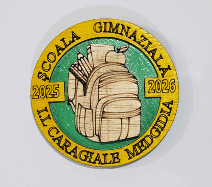 Magnet personalizabil - Început de an școlar - ghiozdan