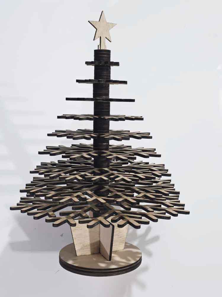 Brad de Crăciun în straturi 3D - 32 cm