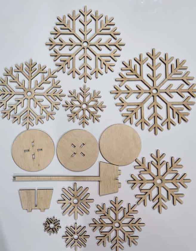 Brad de Crăciun în straturi 3D - 32 cm