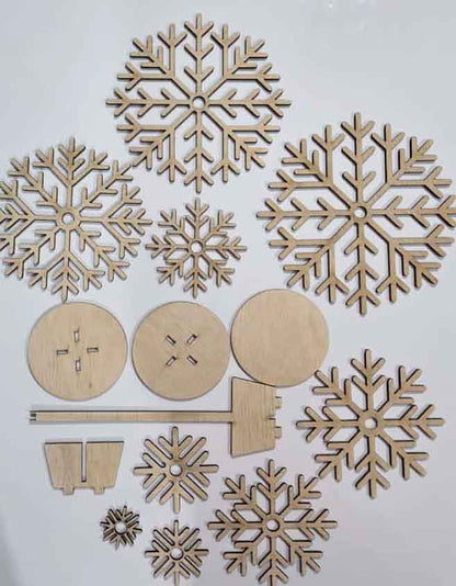 Brad de Crăciun în straturi 3D - 32 cm