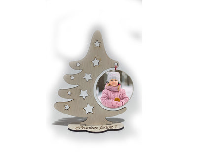 Brad de Crăciun cu poza ta - 18x15,5 cm