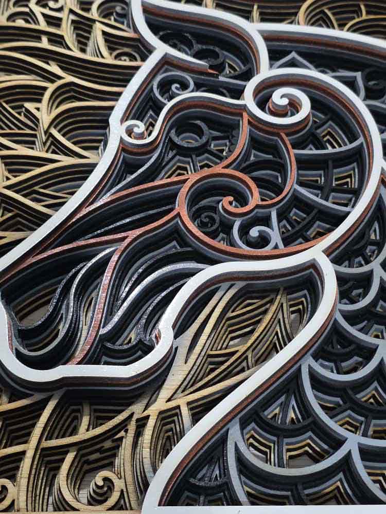 Caballo - mandala din lemn