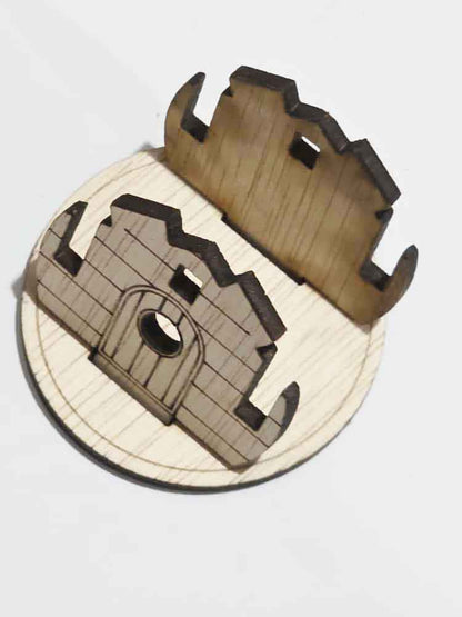 Căsuța lui Moș Crăciun 7x6x5 cm- glob de agățat în brad - set de asamblat