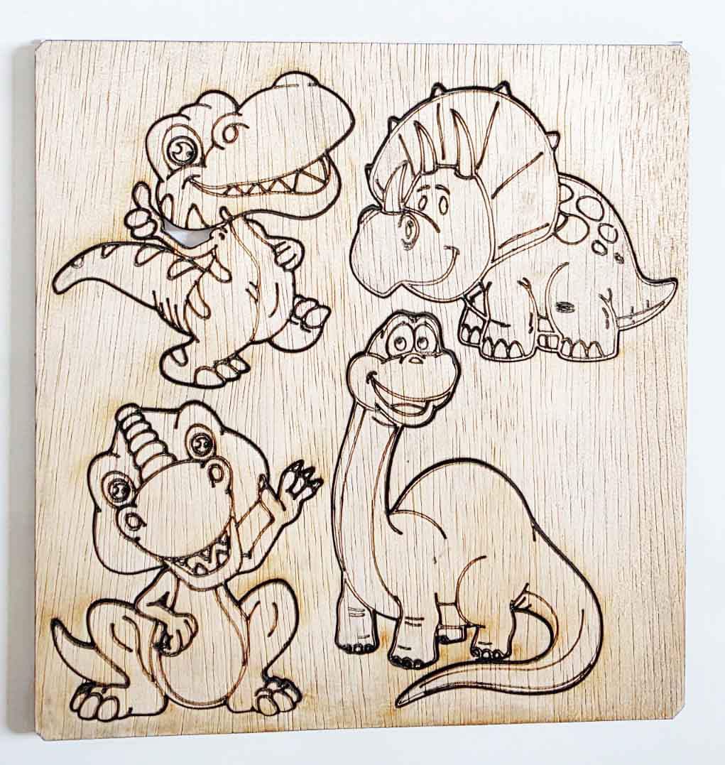 Set de 4 figurine pentru colorat - Dinozauri 1
