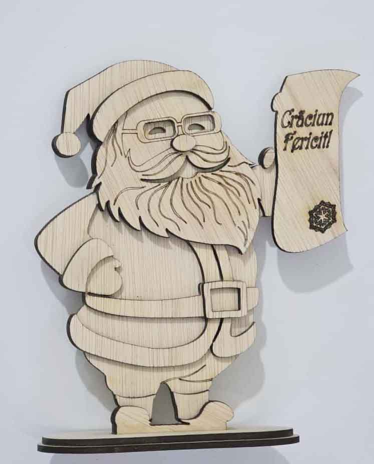 Moș Crăciun  21x20x4 cm- set pentru colorat și asamblat