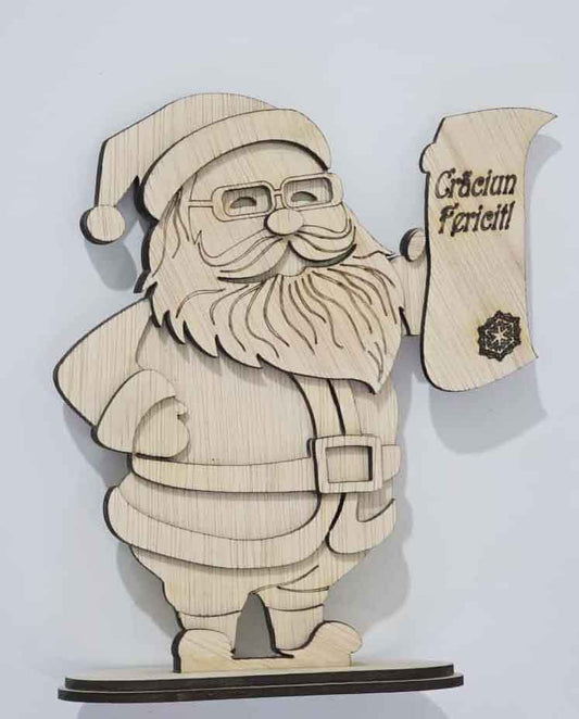 Moș Crăciun  21x20x4 cm- set pentru colorat și asamblat