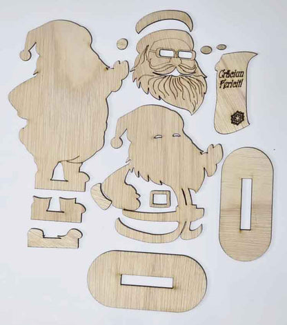 Moș Crăciun  21x20x4 cm- set pentru colorat și asamblat