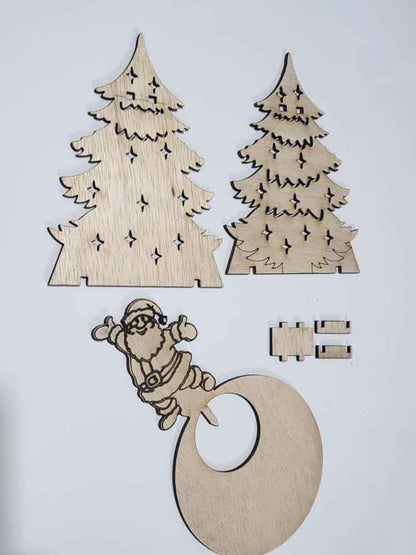 Pendul cu Moș Crăciun 23x12 cm