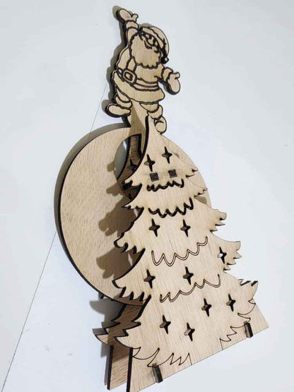 Pendul cu Moș Crăciun 23x12 cm