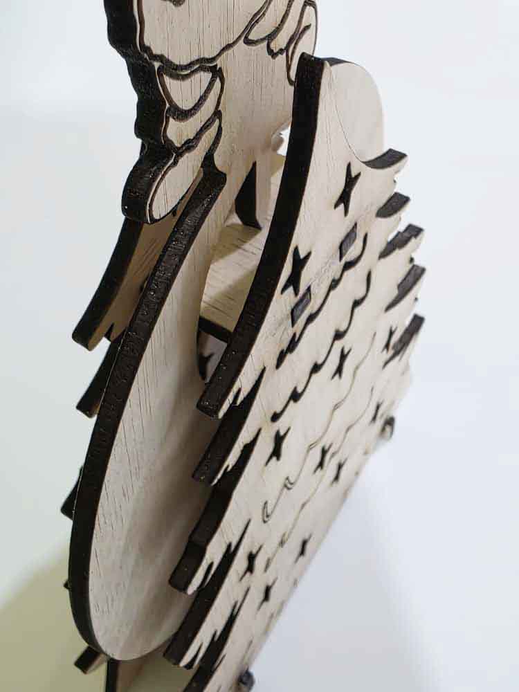 Pendul cu Moș Crăciun 23x12 cm