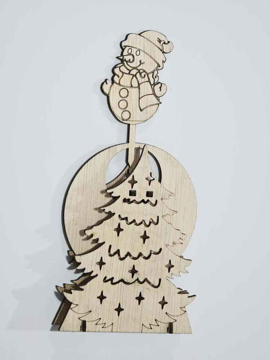 Pendul cu om de zăpadă 23x12x3 cm