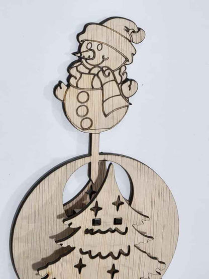 Pendul cu om de zăpadă 23x12x3 cm