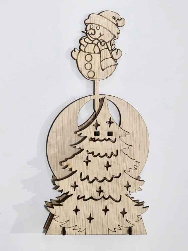 Pendul cu om de zăpadă 23x12x3 cm