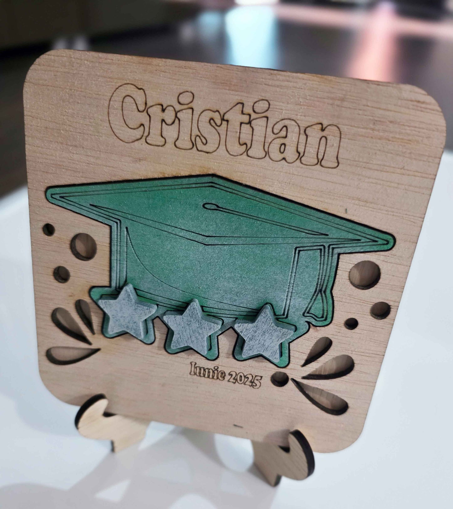Plachetă cu dedicație personalizată -Tocă