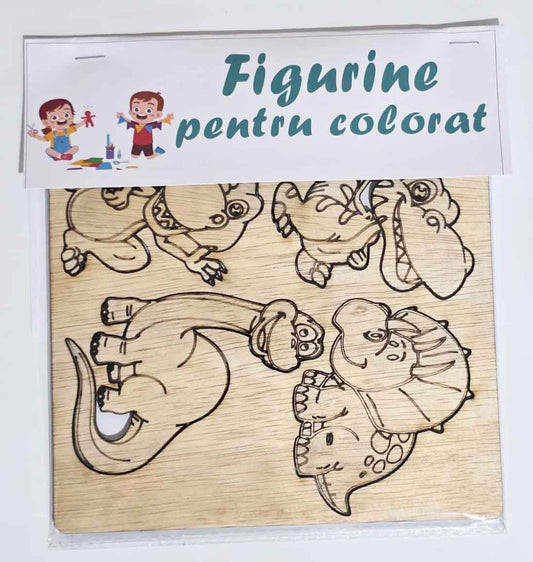 Set de 4 figurine pentru colorat - Dinozauri 1
