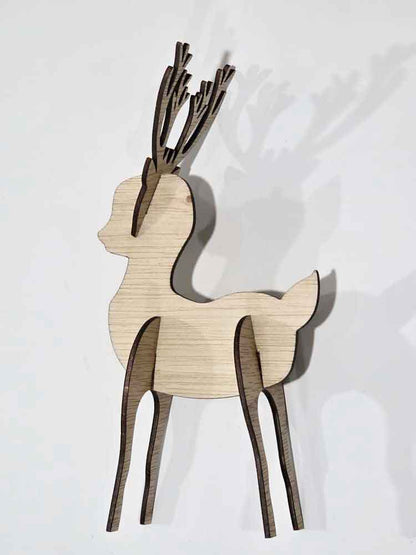 Ren pentru colorat și asamblat 27x14 cm