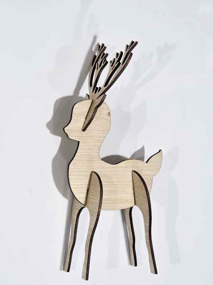 Ren pentru colorat și asamblat 27x14 cm